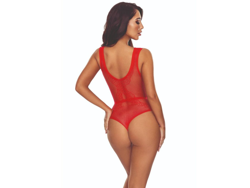 PASSION - BS115 BODYSTOCKING GRID RED