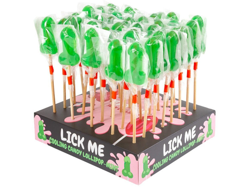 SECRETPLAY - MINT CANDY PENIS LOLLIPOP DISPLAY WITH COLD EFFECT (40 UNITS)