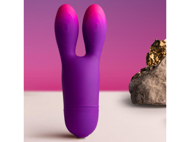 ROCKS- OFF - GLO-GIRL BUNNY PURPLE FLEXIBLE VIBRATOR