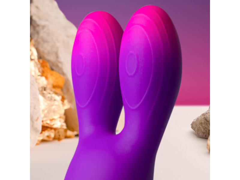 ROCKS- OFF - GLO-GIRL BUNNY PURPLE FLEXIBLE VIBRATOR