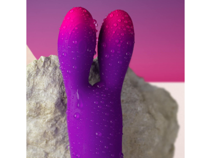 ROCKS- OFF - GLO-GIRL BUNNY PURPLE FLEXIBLE VIBRATOR