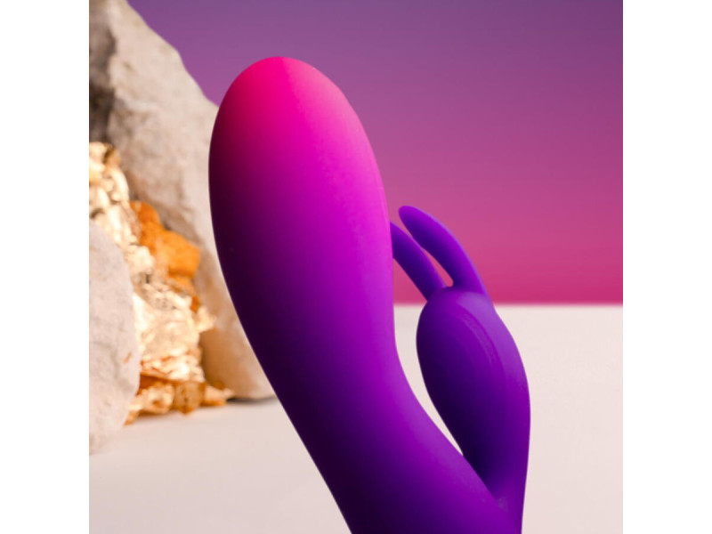 ROCKS- OFF - GLO- GIRL PURPLE RABBIT VIBRATOR
