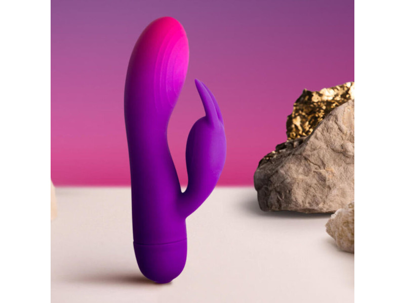 ROCKS- OFF - GLO- GIRL PURPLE RABBIT VIBRATOR