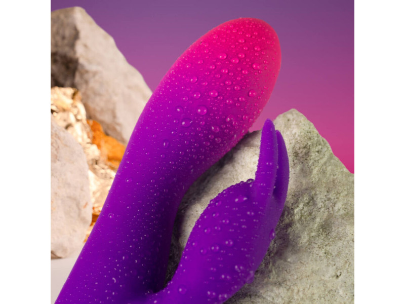 ROCKS- OFF - GLO- GIRL PURPLE RABBIT VIBRATOR
