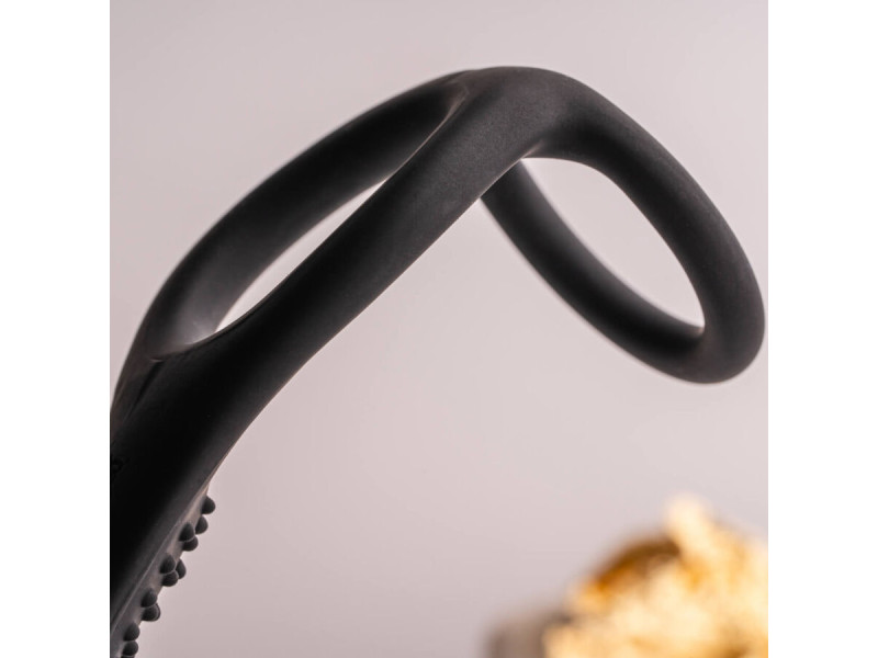 ROCKS-OFF - RO-ZEN RRO ANAL PLUG WITH VIBRATING PENIS RING BLACK