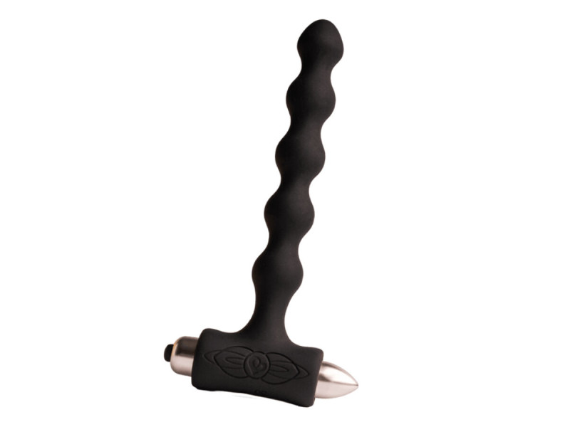 ROCKS- OFF - PETITE SENSATIONS PEARLS ANAL PLUG VIBRATOR BLACK