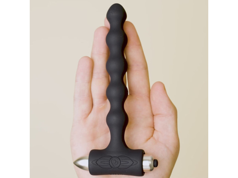 ROCKS- OFF - PETITE SENSATIONS PEARLS ANAL PLUG VIBRATOR BLACK