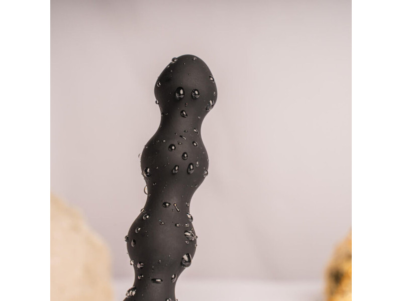 ROCKS- OFF - PETITE SENSATIONS PEARLS ANAL PLUG VIBRATOR BLACK