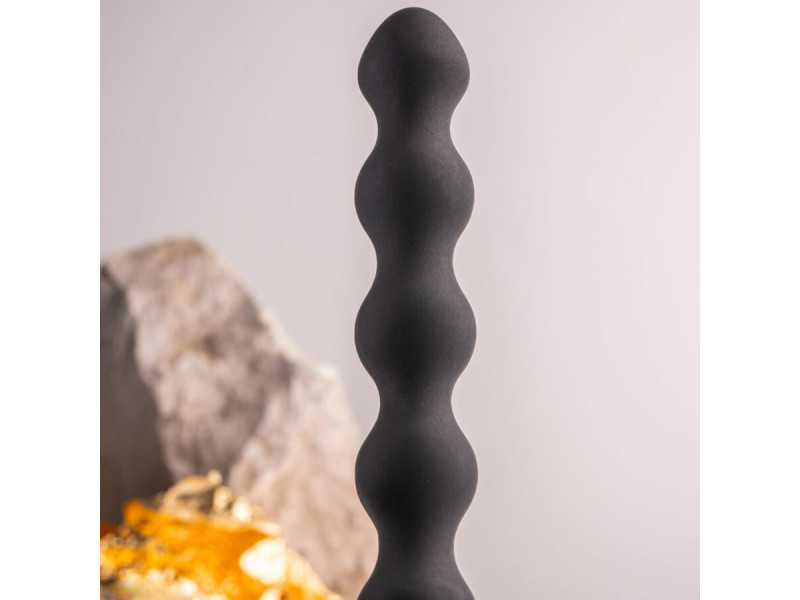 ROCKS- OFF - PETITE SENSATIONS PEARLS ANAL PLUG VIBRATOR BLACK