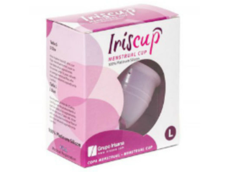 IRISCUP - LARGE PINK MONTH CUP + FREE STERILIZER BAG