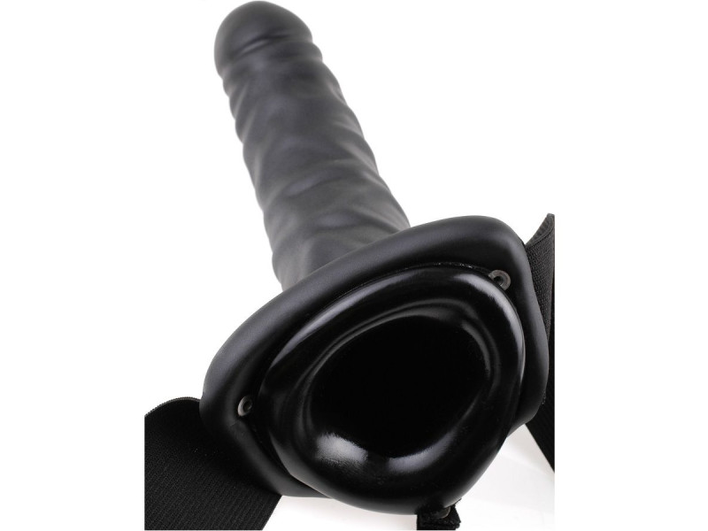 FETISH FANTASY SERIES - 19 CM HOLLOW STRAP-ON BLACK