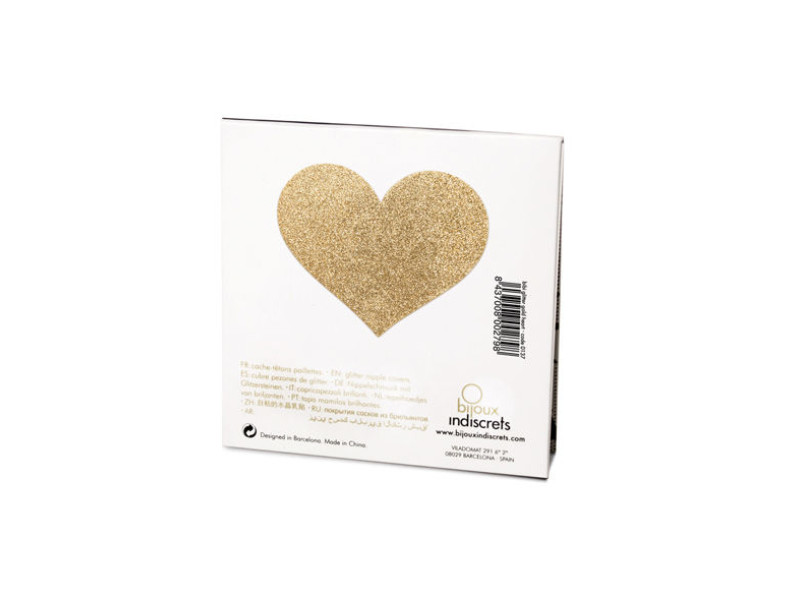 BIJOUX - INDISCRETS FLASH GOLDEN HEART NIPPLE COVERS